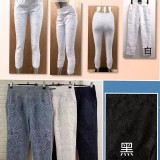 蕾絲花7分褲-白色