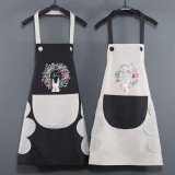 可愛花環兔擦手圍裙