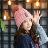 蓄熱針織加厚款毛球毛帽