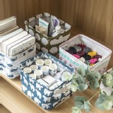 升級防水棉麻收納籃5入