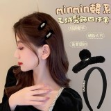 minmin韓系毛絨髮飾四件套