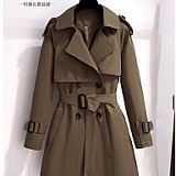 韓版短款英倫風顯瘦風衣外套- 一般款黑色