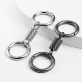 🛒實用彈簧雙圈鑰匙扣3入
