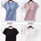 黑色💖爆單款~莫代爾寬鬆帶胸墊上衣 特價：$169