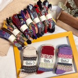 🏠Galouu復古圖騰中筒襪10雙組💖