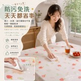 🏠小清新北歐花語加厚防油餐桌巾