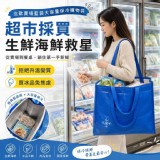 🏠北歐賣場藍袋大容量保冷購物袋