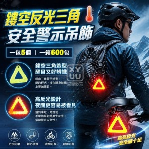 鏤空反光三角安全警示吊飾5入 特價：$79