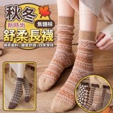 2022-秋冬新時尚焦糖棕舒柔長襪（6雙）
