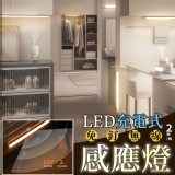 LED充電式免釘無線感應燈(2個/組)-(白光)
