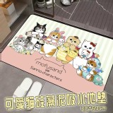 可愛貓硅藻泥吸水地墊 -圖樣隨機出貨 特價：$99
