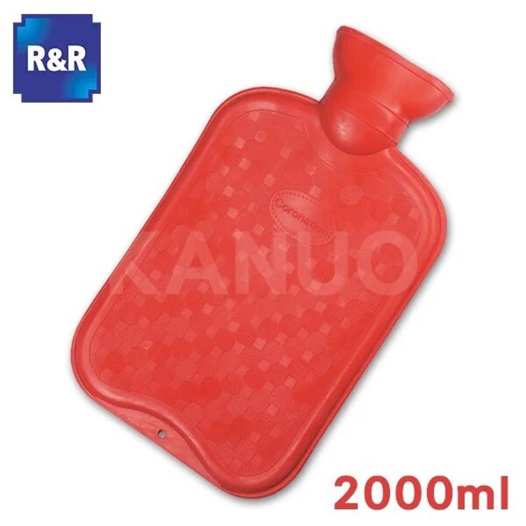 免運!【R&amp;R】橡膠熱水袋 L號 2000ml (冷熱敷袋 保暖袋 紅水龜) 2000ml 熱水袋
