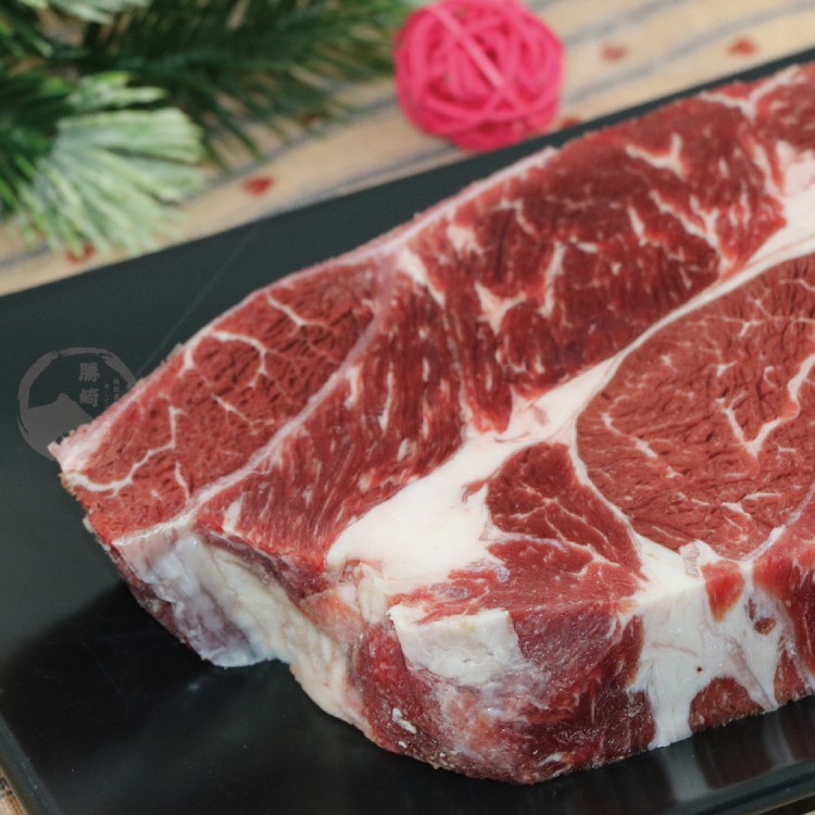 【勝崎生鮮】美國安格斯雪花沙朗牛排~超厚切-可全家超取