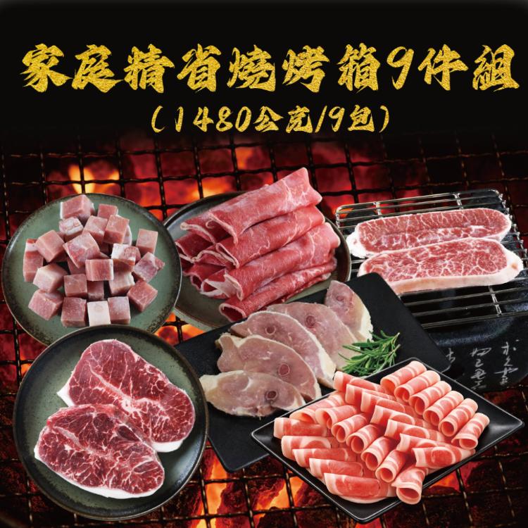 【勝崎生鮮】家庭精省燒烤箱9件組-可全家超取