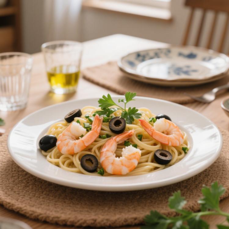 【易鼎活蝦】鳳尾蝦義大利麵+南瓜雞肉濃湯套餐組