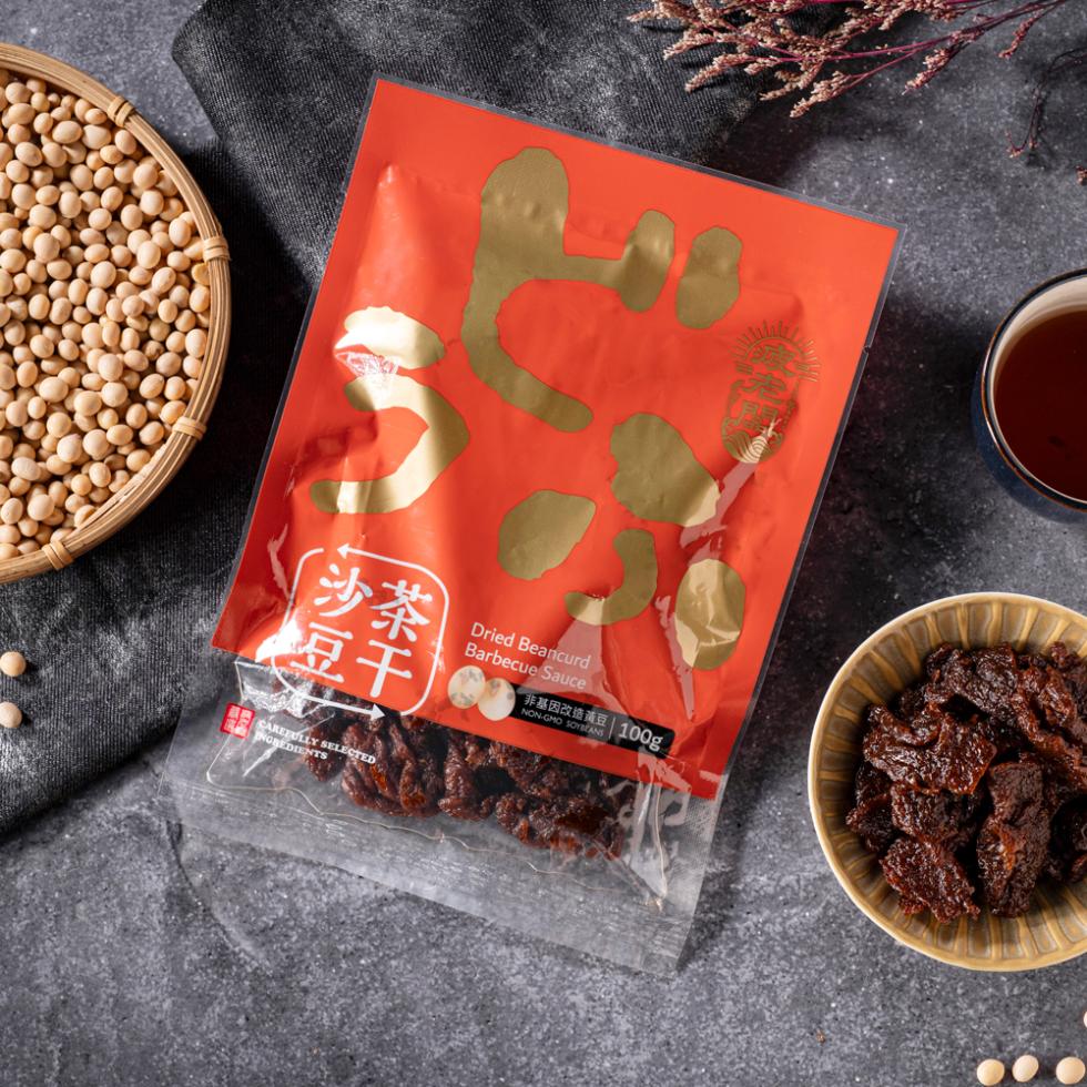 【茶干，非基因改造黃豆 100g。