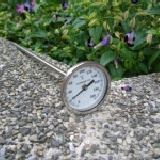 不鏽鋼可攪拌長探棒溫度計2吋100度25公分 訂做