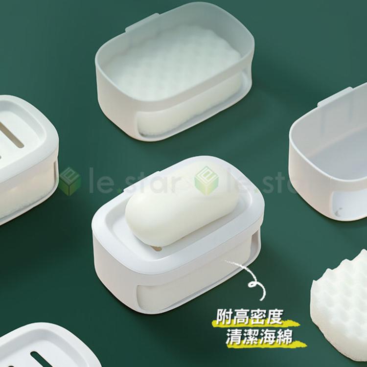 FaSoLa 多用途創意瀝水肥皂盒 附高密度清潔海綿