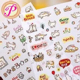 H45H.可愛貓咪diy日記貼紙6張/套