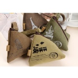 H46H.復古水洗帆布粽子零錢包