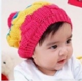 韓版三色帽 兒童帽子 針織帽 毛線帽
