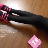 774 日本韓國MM人手必備的時尚單品 非常性感可愛的條紋麻花連褲襪~~黑