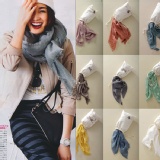 日系☆熱銷!!~名牌款麻袋小馬天然細麻圍巾