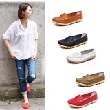 360度全方位透氣超柔軟真皮休閒鞋 /★白色