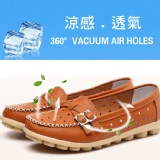 涼感360度全方位真皮休閒鞋 / /★橘色