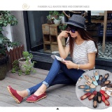 加大尺碼 幸運花型透氣真皮休閒鞋 / /