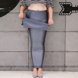 加大尺碼 黑絨超大彈力光澤褲/內搭褲