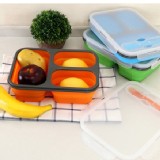 太熱銷 無塑生活/ 食品級環保矽膠3格收納盒