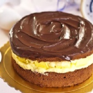 亞曼金巧克力專賣-鮮奶布蕾巧克力蛋糕