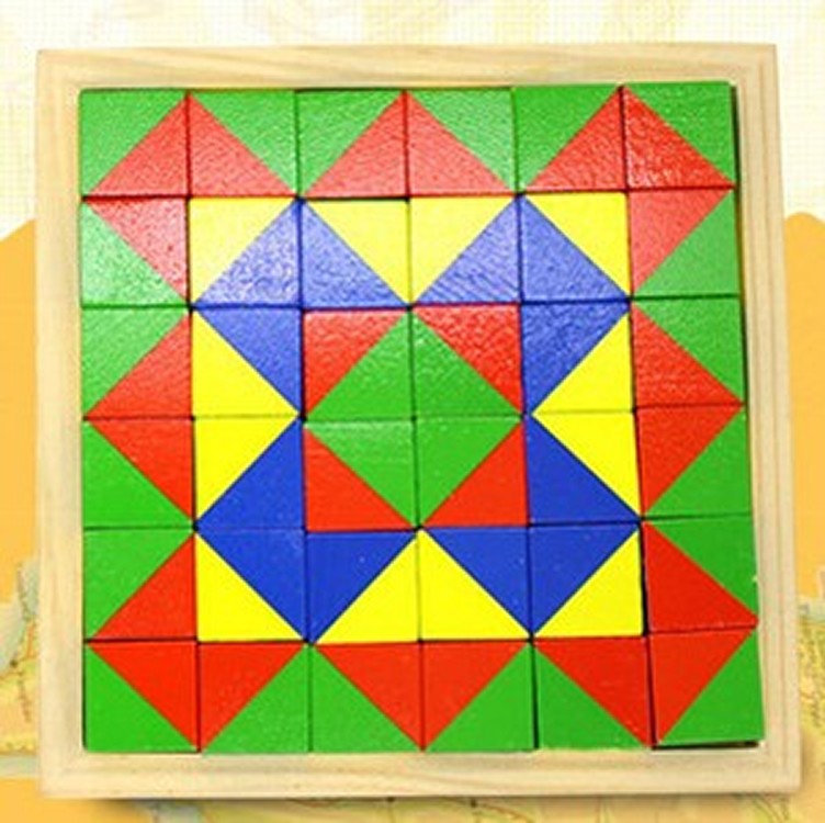 儿童益智玩具 木制拼图 几何拼图形状认知配对巧板 早教木质拼图