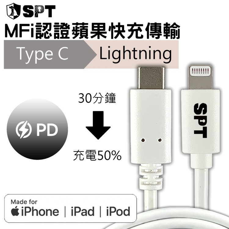 【SPT】蘋果認證多功能備份快充頭【iPower Pro Max+128G+充電線】iPhone/iPad備份 加密 快充 充電器 Type-C