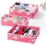 粉色白雲帶拉鏈收納三件套 【50529】