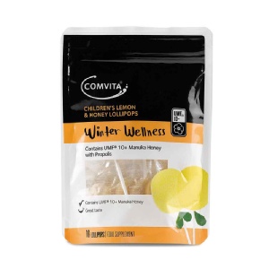 康維他兒童蜂蜜檸檬棒棒糖/活性麥蘆卡/蜂膠/UMF10+/10支