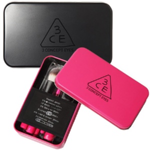 韓國 3CE(3CONCEPT EYES) 迷你刷具組 (七支入) 黑/粉
