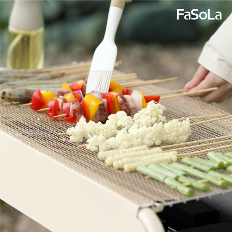 免運!FaSoLa 多用途可剪裁耐高溫不易沾玻璃纖維燒烤墊 烤肉墊 30x40cm 30x40cm