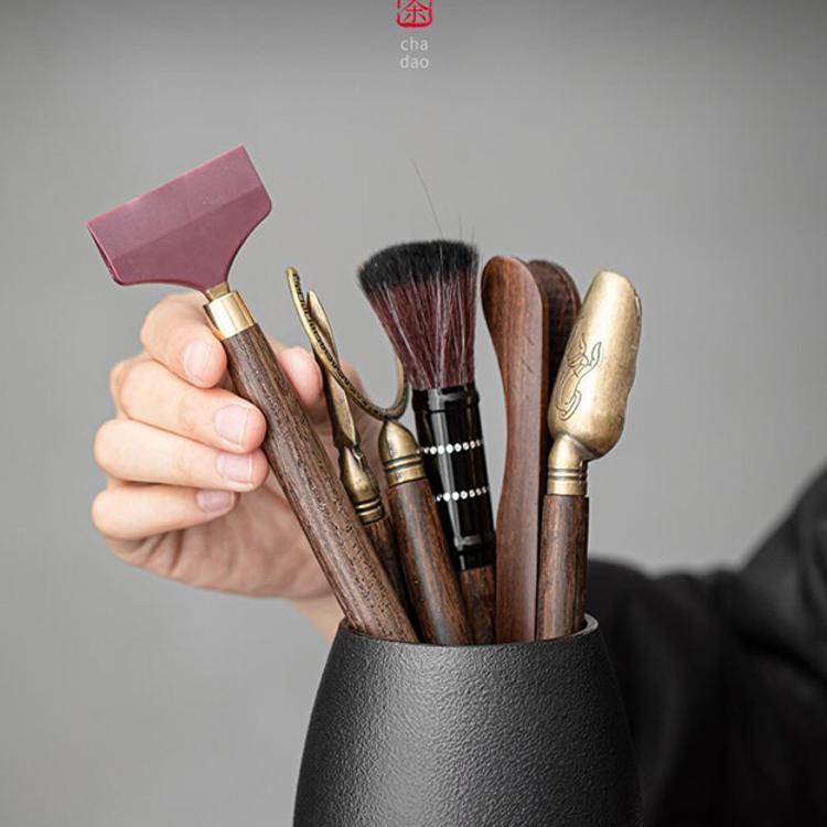 【CityStar】黑陶茶道六君子茶具配件組