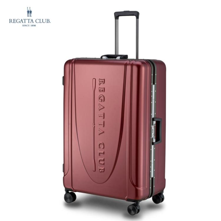 【Regatta Club】水流護角29吋TSA拉鏈海關鎖行李箱紅
