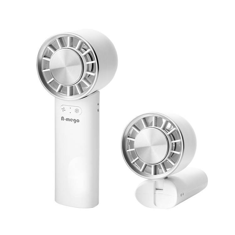 【A-mego】手持／桌立兩用 瞬間降溫 冰敷製冷渦輪涼感風扇 AF600
