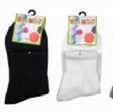 2203-1襪子工廠1/2提花休閒襪(學生襪)黑