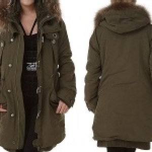 出口日本 日本原單 2011 SLY N3B 羊羔絨狐狸毛 可拆卸連帽短版外套 大衣