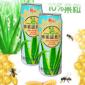 半天水 鮮剖蜂蜜蘆薈汁 (480ml x 24罐) 含果肉的喔!