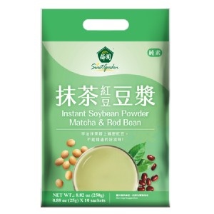 薌園 抹茶紅豆豆漿粉(25g x10入)/袋
