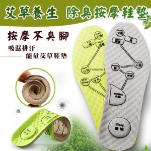 【輝鴻】艾草養生除臭按摩鞋墊[PZF2591]