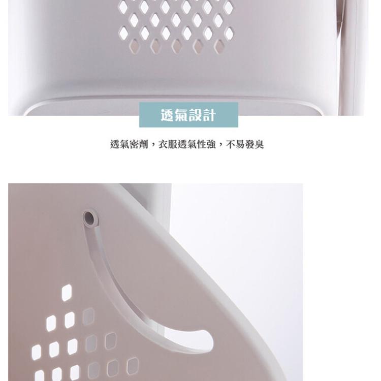 【DaoDi】日式雙層髒衣籃滑輪推車衣籃 /滑輪置物籃/洗衣籃推車/分類洗衣籃