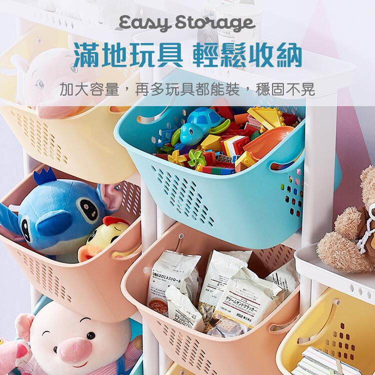 【DaoDi】日式雙層髒衣籃滑輪推車衣籃 /滑輪置物籃/洗衣籃推車/分類洗衣籃