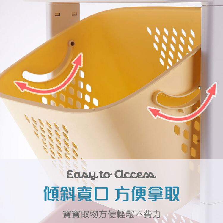 【DaoDi】日式雙層髒衣籃滑輪推車衣籃 /滑輪置物籃/洗衣籃推車/分類洗衣籃